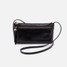 Hobo Cara Polished Leather Crossbody Bag in black colorway