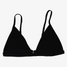 Women's Emma Fixed Triangle Bikini Top in the colorway Black