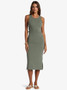 Roxy Women's Good Keepsake Midi Dress in agave green colorway