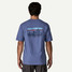 Patagonia Men's '73 Skyline Organic Tee in Current Blue front view