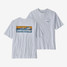 The Patagonia Men's Boardshort Logo Pocket Responsibili-Tee in White The Patagonia Men's Boardshort Logo Pocket Responsibili-Tee in White