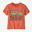 The Patagonia Baby Fitz Roy Skies Tee in Coho Coral