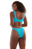 Excellent stretch recovery Women's Barcelona Full One Size Bikini Bottoms in scuba blue colorway