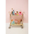 Sun Jellies Mini Retro Basket in lavender, angled view showing woven construction