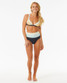 Rip Curl Women's Block Party Splice Full Coverage Bikini Bottoms in navy colorway