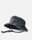 Rip Curl Washed UPF Mid Brim Bucket Hat in washed black colorway