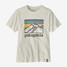 The Patagonia Kids' Graphic Tee in the Birch White Colorway