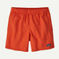 The Patagonia Boys' Baggies 5" Shorts in Pollinator Orange