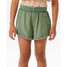 Rip Curl Girls' Classic 3" Surf Shorts in Sage flat lay