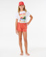 Rip Curl Girls' Classic 3" Surf Shorts in Cayenne side view