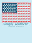 Simply Southern Women's Flag Track Tee in ice colorway