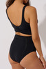Everyday Sunday Women's Wrap One Piece Swimsuit in black colorway
