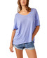 Free People Women's All I Need Tee in blue heron colorway