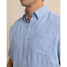 The Linen Rayon White Lotus Short Sleeve Sport Shirt Clearwater Blue colorway