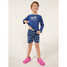 The Chubbies Toddlers' Classic Swim Trunks in the Navy Alligator Palms Colorway