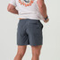 Burlebo Men's Everyday Performance Shorts in River Rock Grey/Classic Deer Camo back view