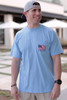 The Burlebo Men's America Knows How to Party Tee in Heather Periwinkle