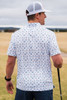 The Burlebo Men's Performance Polo in the Hole in One Colorway