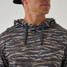 Burlebo Men's Performance Hoodie Tiger Stripe Camo Wetland detail