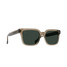 The Raen West Sunglasses in the Ghost and Green Polarized Colorway