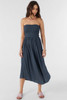 O'Neill Women's Devyn Midi Dress in slate colorway