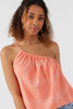 O'Neill Women's Anyka One Shoulder Top in burnt coral colorway