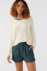O'Neill Women's Rowan Linen Blend Shorts in slate colorway
