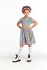 Chaser Girls' Neon Dinos Dress in streaky grey colorway