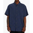 Billabong Men's All Day Jacquard Short Sleeve Woven Metallic-Logo Shirt in Navy colorway