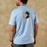 The Duck Head Men's Short Sleeve Logo Tee in Serenity Blue Heather