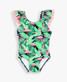 Ruffle Butts Toddler Girls' Flamingo Frenzy Ruffle One Piece Swimsuit