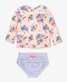 Ruffle Butts Toddler Girls' Coastal Breeze Floral Rashguard Set