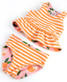Ruffle Butts Toddler Girls' Orange You Sweetest Reversible Swim Set