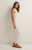 Z Supply Women's Mallorca Crochet Midi Dress in white colorway