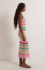 Z Supply Women's Ibiza Stripe sweater Logo Dress in natural colorway