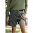 Burlebo Boys' Athletic Performance Shorts in Grizzly Grey with Deer Camo Pockets