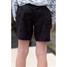 Burlebo Boys' Athletic Performance Shorts in Black Camo with Black Pockets