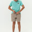 The Burlebo Boys' Athletic Performance Shorts in Khaki