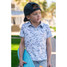 Burlebo Boys' Performance Polo White Camo front view