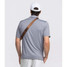 Man Knitted Regular Fit Polo Neck Polo T-Shirt Men's Sawgrass Stripe Polo in Quicksilver colorway