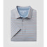 Man Knitted Regular Fit Polo Neck Polo T-Shirt Men's Sawgrass Stripe Polo in Blue Lagoon colorway