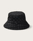Hemlock Marina Terry Bucket Hat in black check colorway