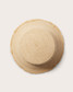 Hemlock Lenny Straw Bucket Hat in natural colorway brim view