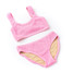 Shade Critters Girls' Crinkle Texture Bikini in pink colorway