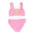 Shade Critters Girls' Crinkle Texture Bikini in pink colorway