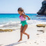 Shade Critters Toddler Girls' Shimmer Mermaid One Piece Swimsuit in multi colorway front view