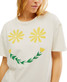 Free People Women's Sunshine Smiles Tee in ivory combo colorway