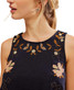 Free People Women's Fun And Flirty Embroidered Top in black combo colorway