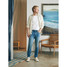 The Faherty Men's Stretch Terry Indigo 5 Pocket Jeans in the Easter Shore Wash