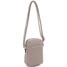 Basket Weave Leather Crossbody Bag in taupe vegan leather